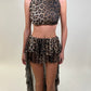 LIMITED EDITION HANDMADE & DESIGNED IN HOUSE: leopard print chiffon maxi skirt set