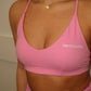 Sculpt Pink cross back sports bra