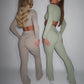 GYM GIRL ERA EXCLUSIVE Olive Sculpt flared trousers