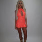 LIMITED EDITION HAND MADE AND DESIGNED IN HOUSE: ‘Belle’ Coral lace dress