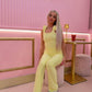 Lemon ruffle lounge wear set