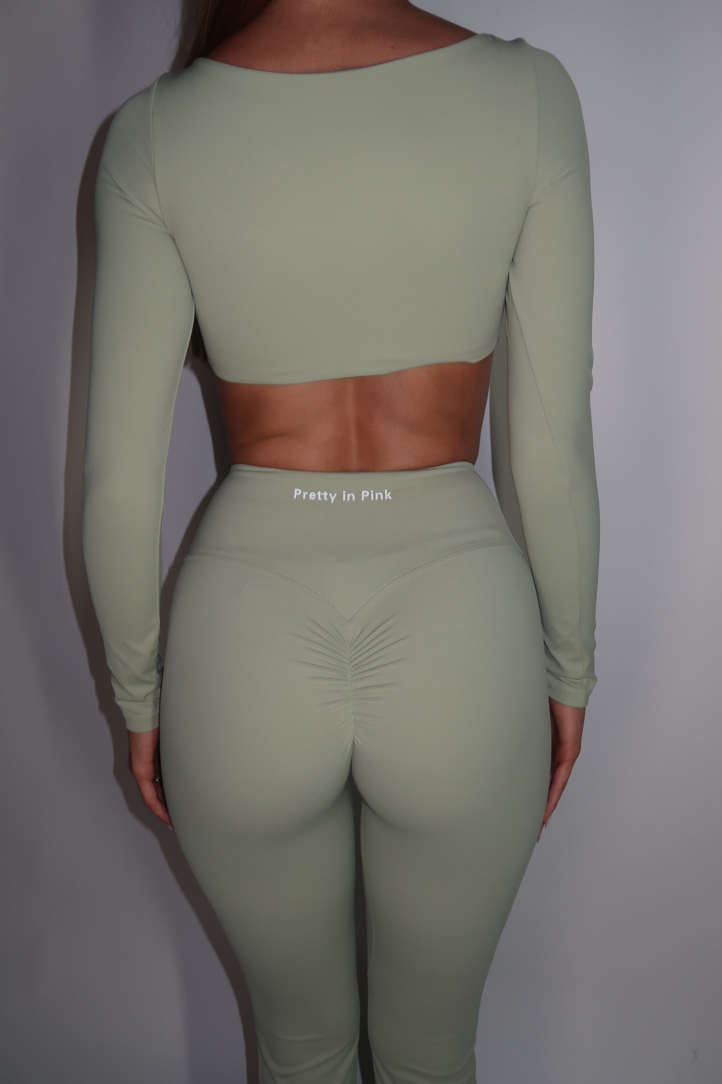 GYM GIRL ERA EXCLUSIVE Olive Sculpt flared trousers