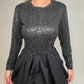 Long sleeve sequin bubble dress