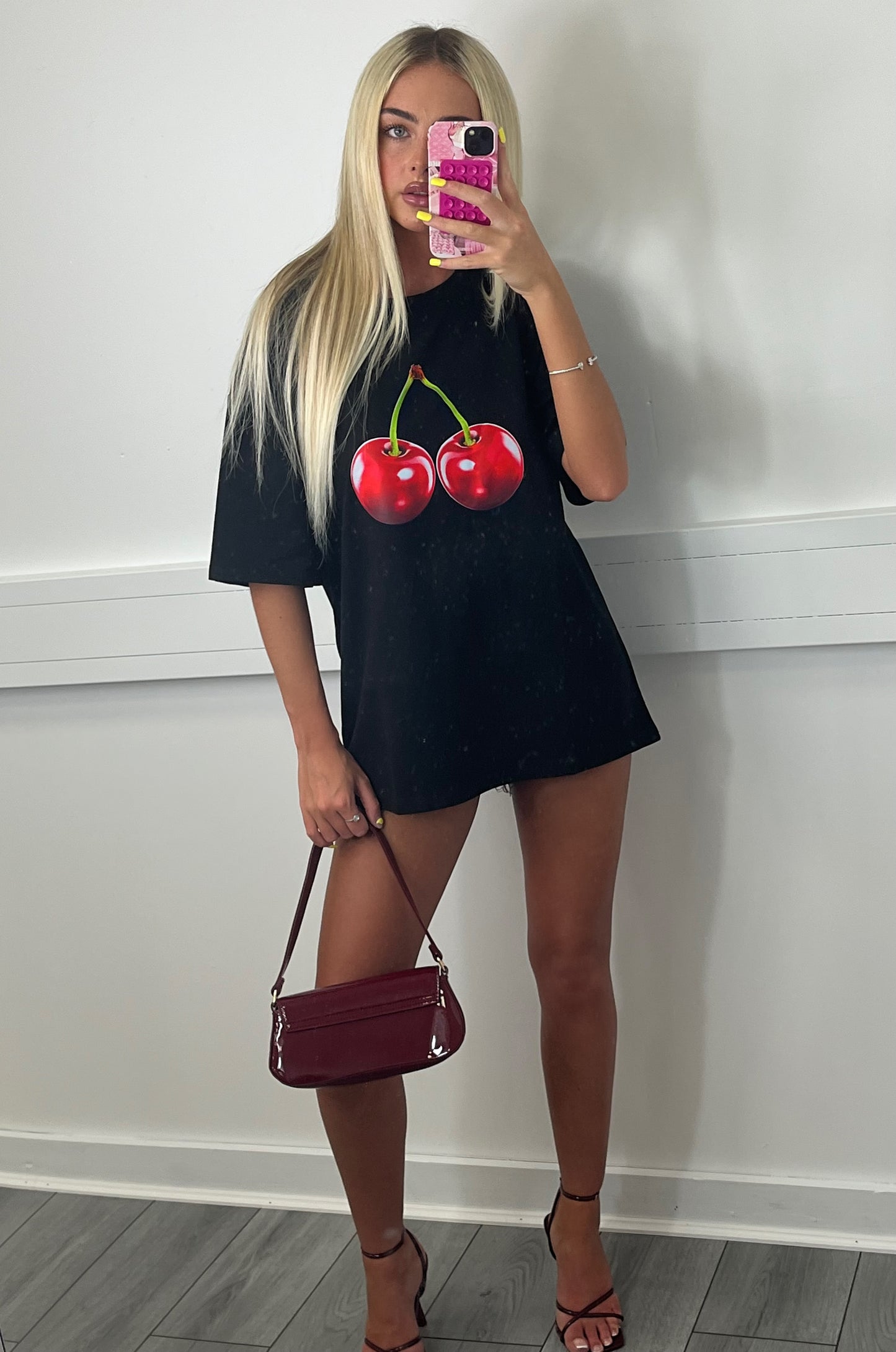 Cherry over sized T-shirt