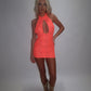 LIMITED EDITION HAND MADE AND DESIGNED IN HOUSE: ‘Belle’ Coral lace dress