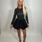 Long sleeve sequin bubble dress