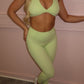 Lime Sculpt sports bra and leggings set