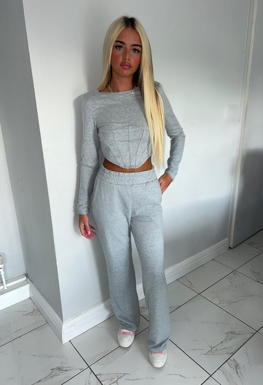 Grey corset tracksuit