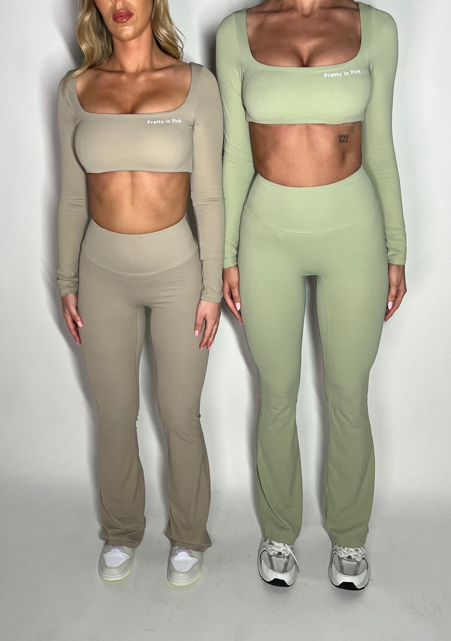 GYM GIRL ERA EXCLUSIVE Olive Sculpt flared trousers