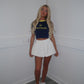 White puff skirt