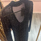 SAMPLE diamanté mesh jumpsuit