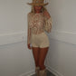 Beige crochet playsuit