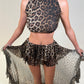 LIMITED EDITION HANDMADE & DESIGNED IN HOUSE: leopard print chiffon maxi skirt set