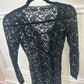 SAMPLE black lace long sleeve dress