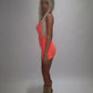 LIMITED EDITION HAND MADE AND DESIGNED IN HOUSE: ‘Belle’ Coral lace dress