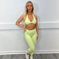 Lime Sculpt sports bra and leggings set