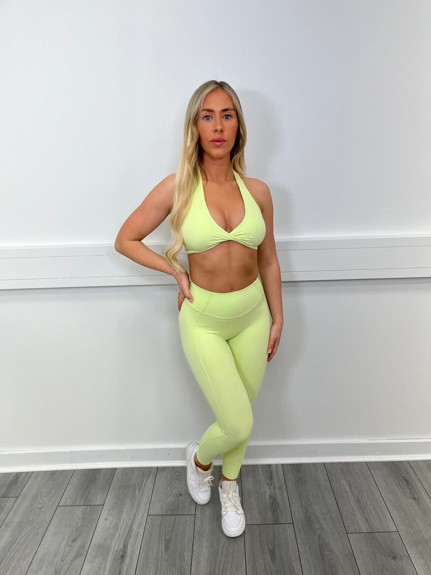 Lime Sculpt sports bra and leggings set