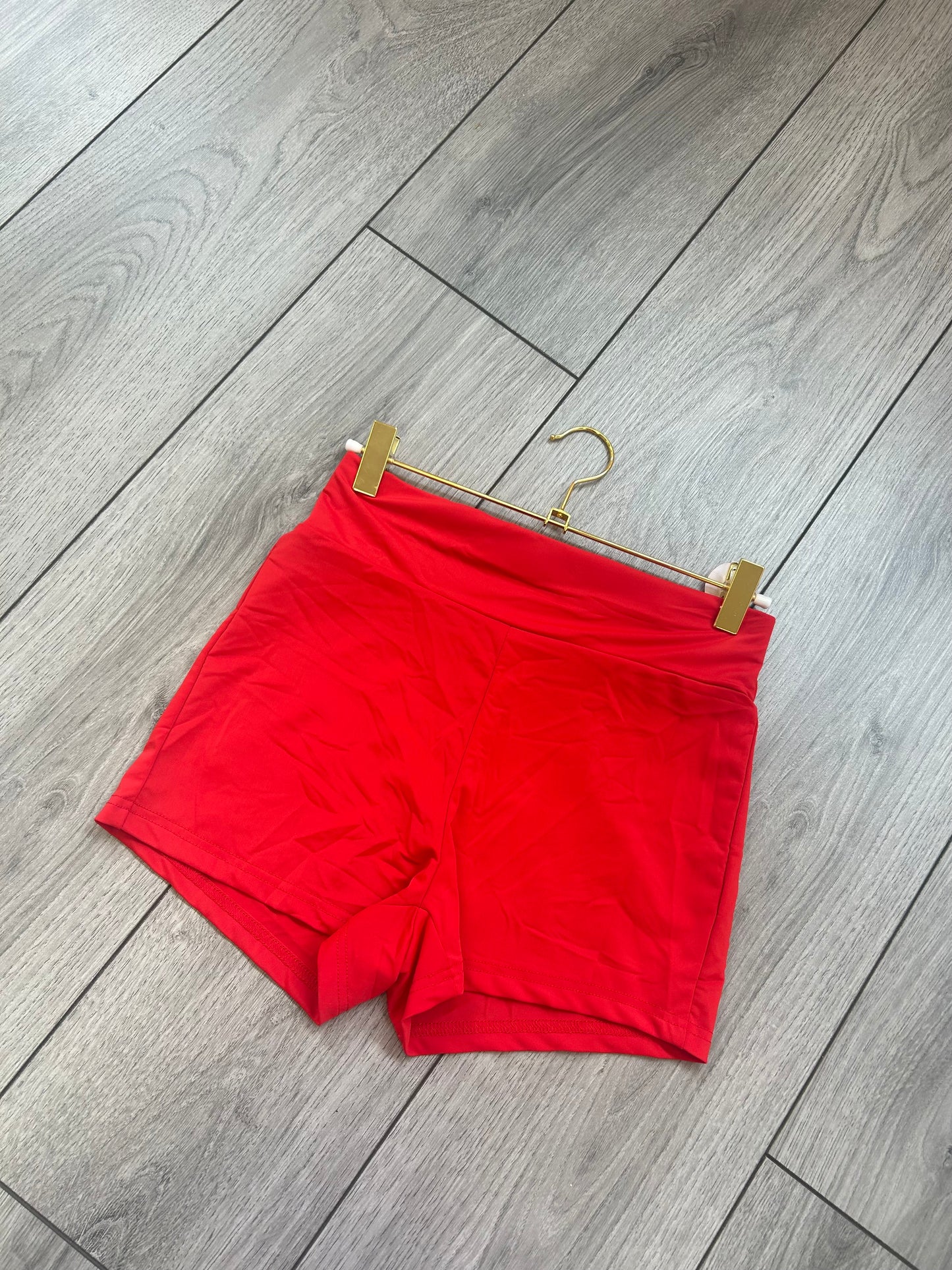 SAMPLE red slinky shorts