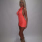 LIMITED EDITION HAND MADE AND DESIGNED IN HOUSE: ‘Belle’ Coral lace dress