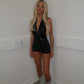 Black metallic playsuit