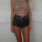 Silver metal chain top