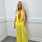 Yellow plunge dress