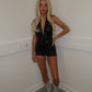 Black metallic playsuit