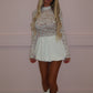 White lace puff dress