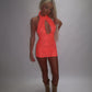 LIMITED EDITION HAND MADE AND DESIGNED IN HOUSE: ‘Belle’ Coral lace dress