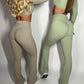 GYM GIRL ERA EXCLUSIVE Olive Sculpt flared trousers