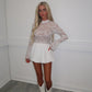 White lace puff dress