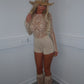 Beige crochet playsuit