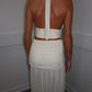 Ivory top and split skirt set