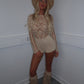 Beige crochet playsuit