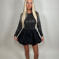 Long sleeve sequin bubble dress