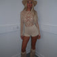 Beige crochet playsuit