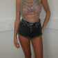 Silver metal chain top