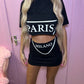 Paris Milano Graphic Crop Top & Skirt Co-ord