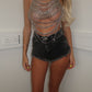 Silver metal chain top