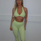 Lime Sculpt sports bra and leggings set