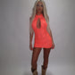 LIMITED EDITION HAND MADE AND DESIGNED IN HOUSE: ‘Belle’ Coral lace dress