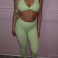 Lime Sculpt sports bra and leggings set