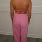 Sculpt Pink cross back sports bra