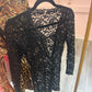 SAMPLE black lace long sleeve dress