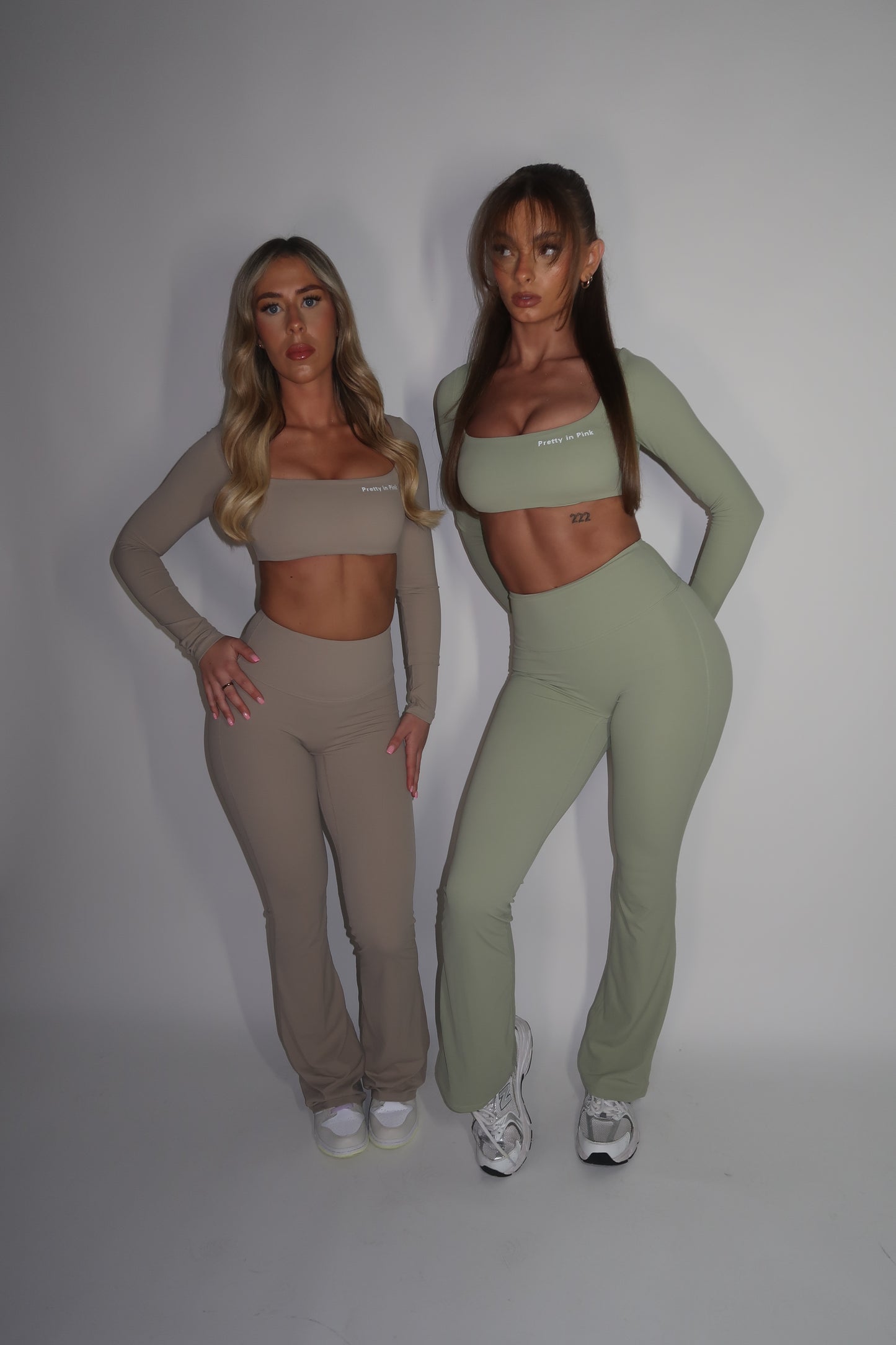 GYM GIRL ERA EXCLUSIVE Olive Sculpt flared trousers