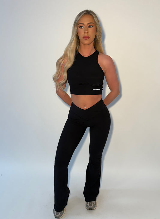 GYM GIRL ERA EXCLUSIVE Black sculpt silhouette top