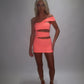 LIMITED EDITION HAND MADE AND DESIGNED IN HOUSE: ‘Aries’ coral cut out dress