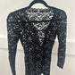 SAMPLE black lace long sleeve dress