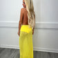 Yellow plunge dress