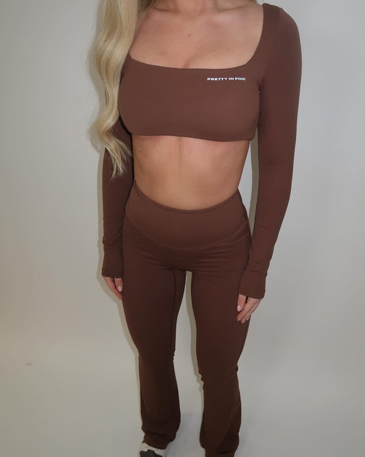 GYM GIRL ERA EXCLUSIVE chocolate brown sculpt top